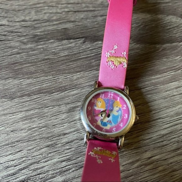 DISNEY Princess Pink Embroidered Crown Watch - Picture 2 of 6